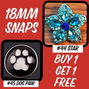 Specialty Snaps fit most brands of 18mm Jewelry